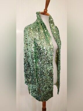 MINT SEQUINED LONG JACKET